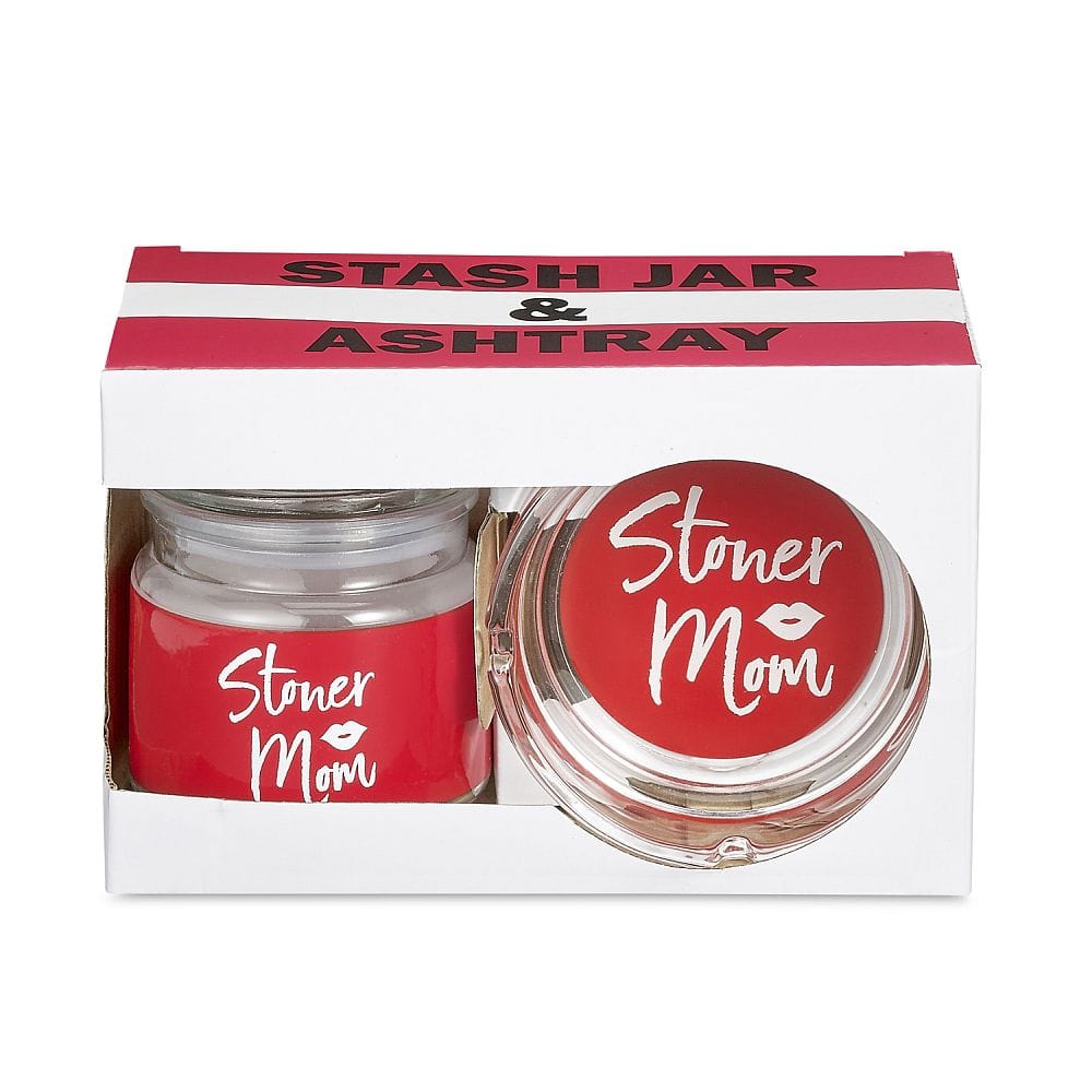 Stoner Mom Ashtray and Stash Jar set