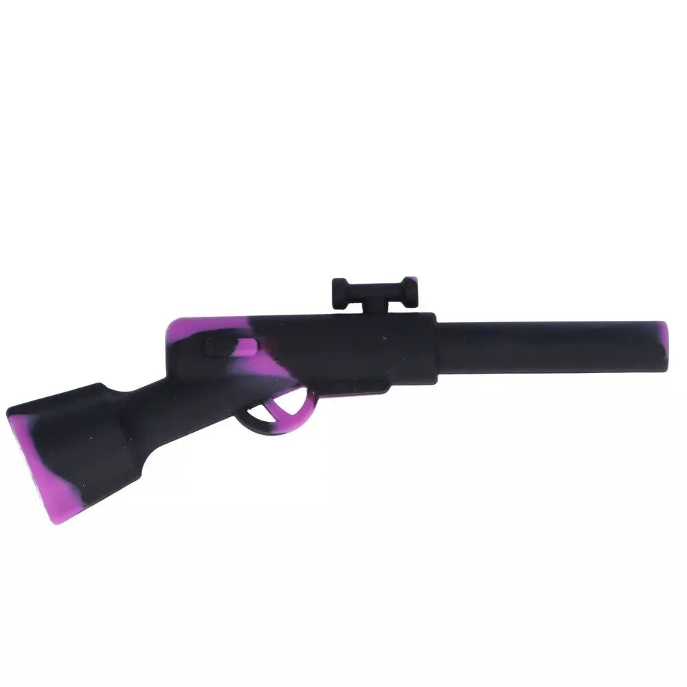 Silicone Shotgun Hand Pipe with Insert Metal Bowl