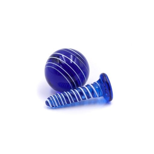 Glass Terp Screw and Marble Slurper Cap Set