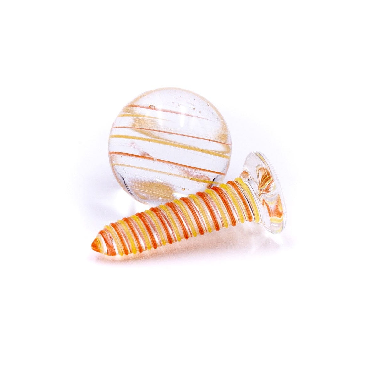 Glass Terp Screw and Marble Slurper Cap Set