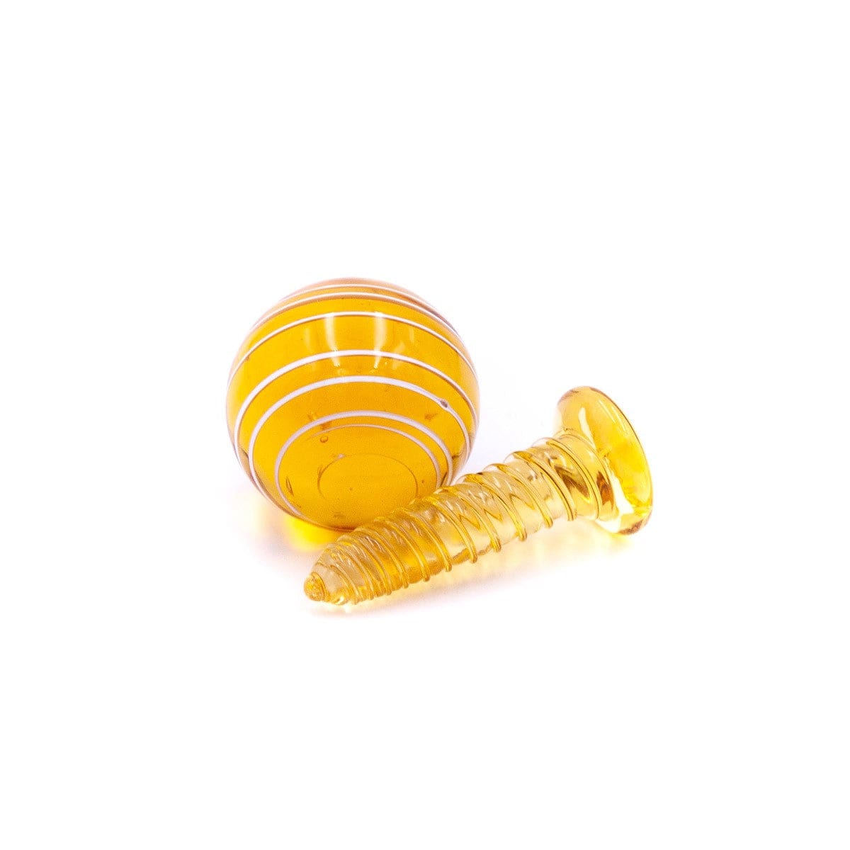Glass Terp Screw and Marble Slurper Cap Set