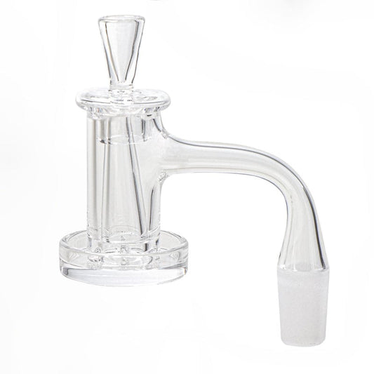 Full Weld Charmer Quartz Banger Set with Quartz Cap & Quartz Cone