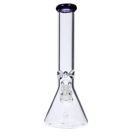 Smoke Cartel Beaker with Color Mouthpiece & Ice Pinch Bong - 14 in.