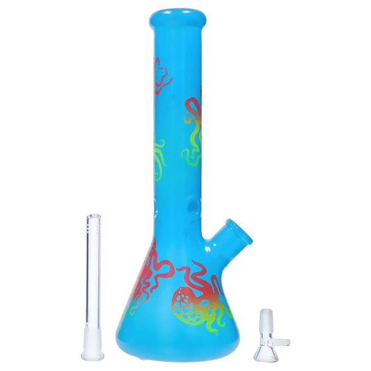 Octopus Beaker Bong - 14.7 in.