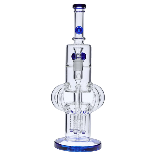 Smoke Cartel Tube-ular w/ Dual Perc Bong - 14 in.
